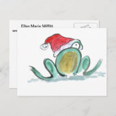 De Kikker van Kerstmis, sumi-E Feestdagenkaart (Voorkant / Achterkant)