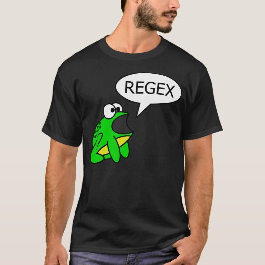 De kikker zegt "Regex" T-shirt (Voorkant)