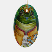 De kikkerprins met Waterverf van kroon en zwaard Keramisch Ornament (Rechts)