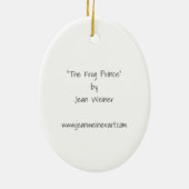 De kikkerprins met Waterverf van kroon en zwaard Keramisch Ornament (Achterkant)