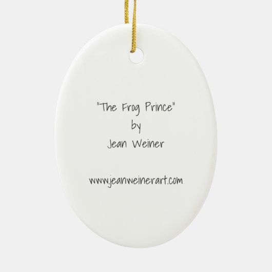 De kikkerprins met Waterverf van kroon en zwaard Keramisch Ornament (Achterkant)