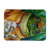 De kikkerprins met Waterverf van kroon en zwaard Magneet (Horizontaal)