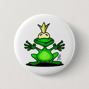 De kikkerprins ronde button 5,7 cm
