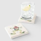 De Kikker's Anatomy Green Stenen Onderzetter (Zijkant)