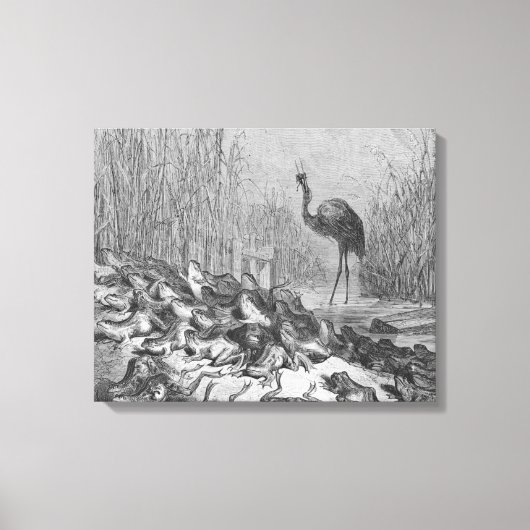 De kikkers die om een koning vragen, canvas afdruk (Voorkant)
