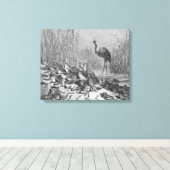 De kikkers die om een koning vragen, canvas afdruk (Insitu (Houten vloer))