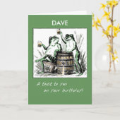 De Kikkers die van de Verjaardag van de Naam van Kaart (Gele Bloem)