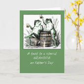 De Kikkers die van Vaderdag van de opa met Bier Kaart (Gele Bloem)