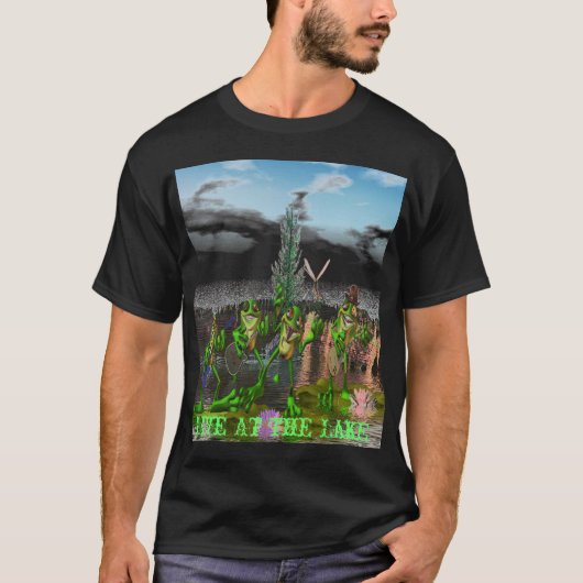 De kikkers "Leef bij het meer" T-shirt (Voorkant)