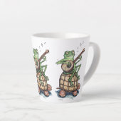 De Kikkers Van De Vooruitgang Latte Mok (Rechterhoek)