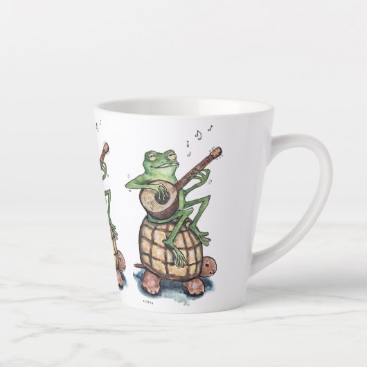 De Kikkers Van De Vooruitgang Latte Mok (Rechts)