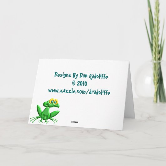 De Kikkers van gelukwensen Kaart (Achterkant)