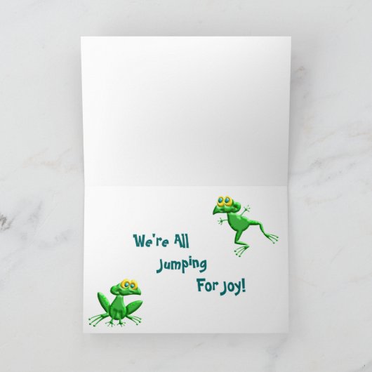 De Kikkers van gelukwensen Kaart (Binnen)