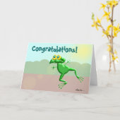 De Kikkers van gelukwensen Kaart (Gele Bloem)