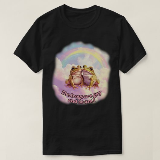 De kikkers zijn homo en ik ook t-shirt (Design voorkant)