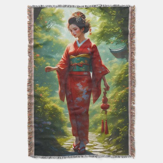 De Kimono's Wandeling Deken (Voorkant Verticaal)