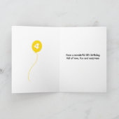 De kinder 4de verjaardagsleeuw voegt naamblauw toe kaart (Binnen)