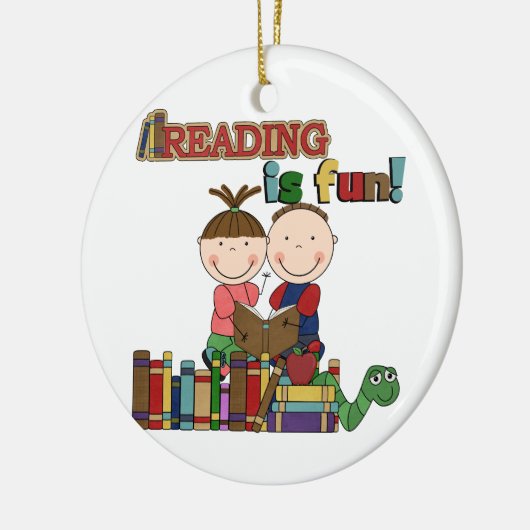 De Kinder aflezing van het teken is gestreken Keramisch Ornament (Links)