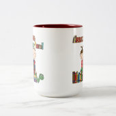 De Kinder aflezing van het teken is gestreken Tweekleurige Koffiemok (Center)