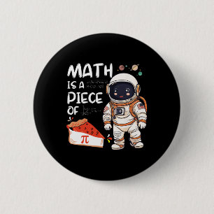 De Kinder astronaut Science Nerd PI Wiskunde is ee Ronde Button 5,7 Cm