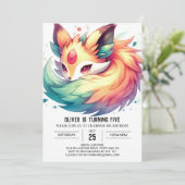 De Kinder Fox verjaardag Kaart (Staand voorkant)