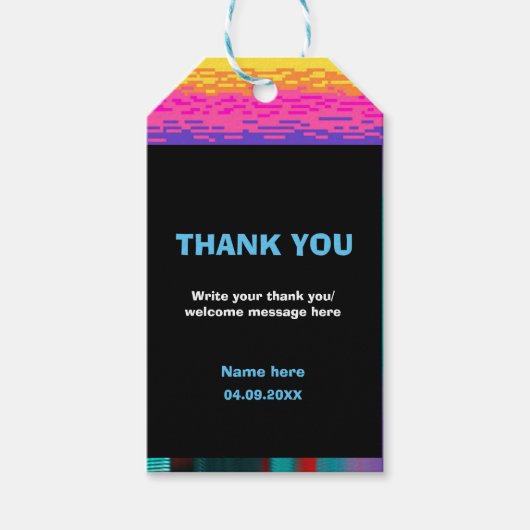 De Kinder game-tijd van de game 'Pixelated Gaming  Cadeaulabel (Voorkant)