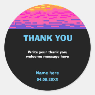 De Kinder game-tijd van de game 'Pixelated Gaming  Ronde Sticker