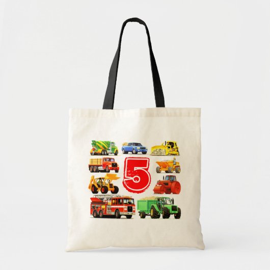 De kinder Grote 5de Verjaardag van de Douane van Tote Bag (Voorkant)
