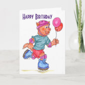 De kinder het Schaatsen van de Rol Kaart van de (Voorkant)