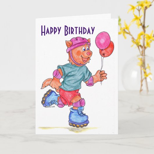 De kinder het Schaatsen van de Rol Kaart van de (Gele Bloem)