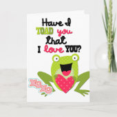 De kinder Kaart van de Kikker van Valentijn (Voorkant)