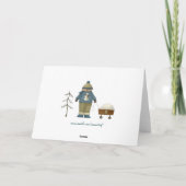 De Kinder Kerstkaart van de sneeuw Feestdagen Kaart (Achterkant)