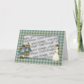 De Kinder Kerstkaart van de sneeuw Feestdagen Kaart (Voorkant)