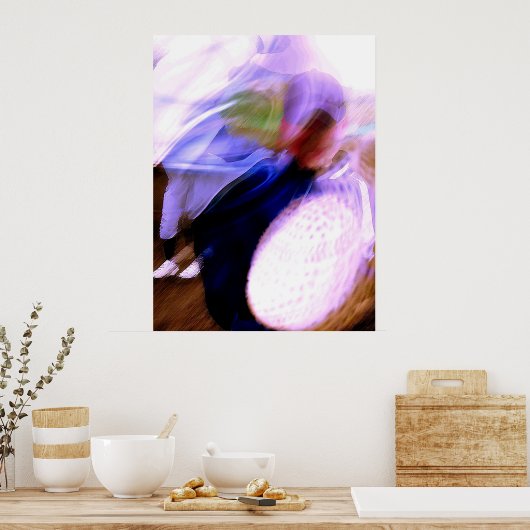 De Kinder krommende bal Poster (Keuken)