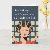 De Kinder nam het - Grappige Moederdag Kaart (Gele Bloem)