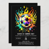 De Kinder Waterverf van de moderne voetbal Kaart (Voorkant / Achterkant)