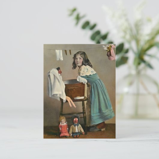 DE KINDEREN GEVEN MIJ ZO VEEL WERK BRIEFKAART (Staand voorkant)