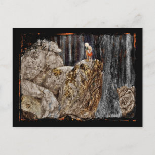 De kinderen met Stone Troll Briefkaart