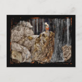 De kinderen met Stone Troll Briefkaart (Voorkant)