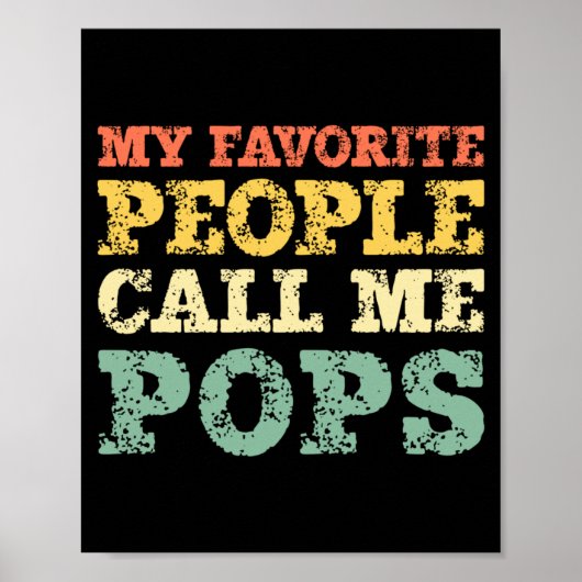 De kinderen noemen me Pops Vintage Poster (Voorkant)