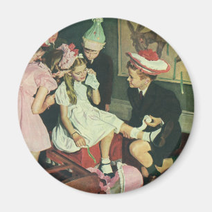 De Kinderen spelen Pin op het Lusje op de Donkey Magneet