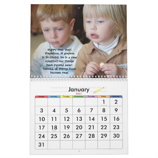 De Kinderen van de Eerste Kerk Kalender (Jan 2027)