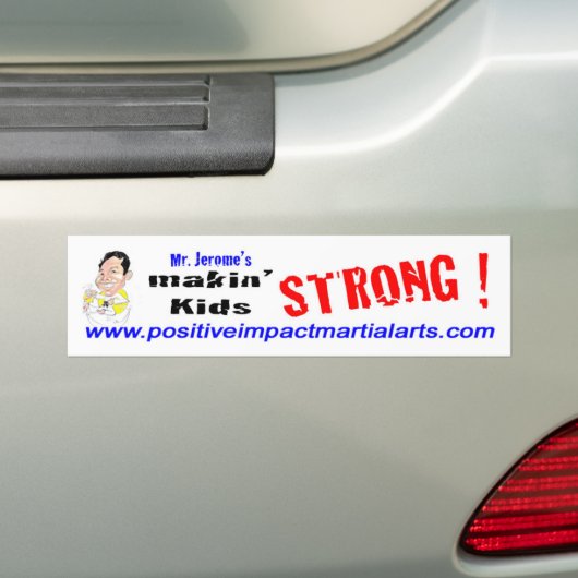 De Kinderen van de heer Jerome zijn sterk. Bumpersticker (Op auto)