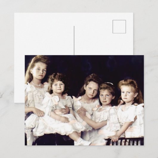De kinderen van de laatste Tsaar van Rusland Briefkaart (Voorkant / Achterkant)