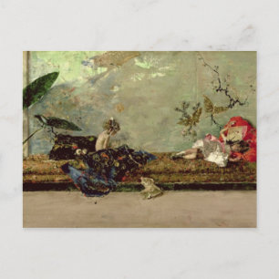 De kinderen van de schilder in het Japanse salon Briefkaart