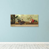 De kinderen van de schilder in het Japanse salon Canvas Afdruk (Insitu (Houten vloer))