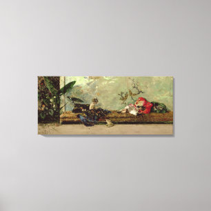 De kinderen van de schilder in het Japanse salon Canvas Afdruk