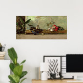 De kinderen van de schilder in het Japanse salon Poster (Thuiskantoor)