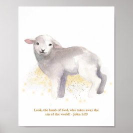 De Kinderen van het lam van God illustratie Nurser Poster
