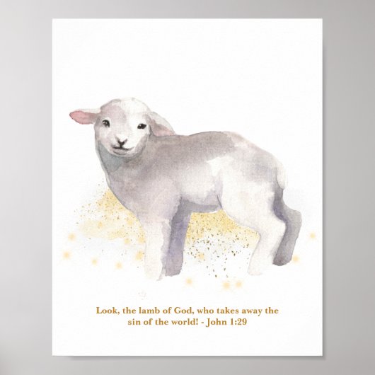 De Kinderen van het lam van God illustratie Nurser Poster (Voorkant)